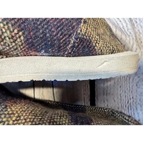 Sanuk Donna Camo Chill Slip On Loafers Faux Fur Lined Earthy Multi Color - Picture 7 of 14